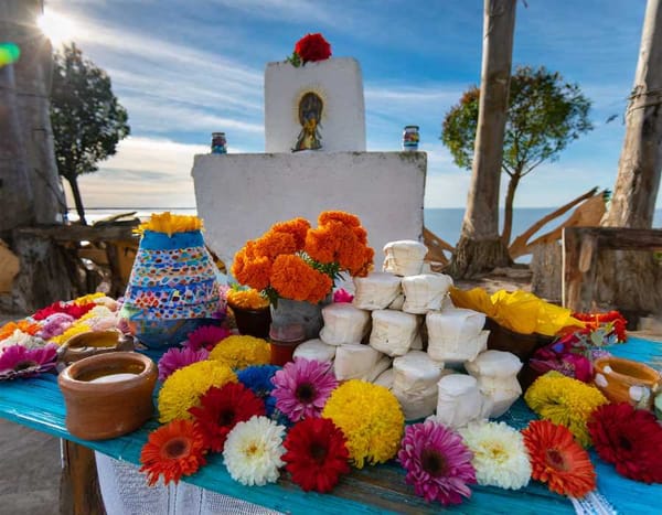 A colorful Day of the Dead ofrenda, a beautiful tribute to ancestors amidst rising costs in 2023.