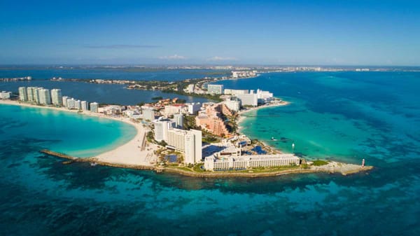 Cancun's pristine coastline, offering a tropical paradise for relaxation and adventure.