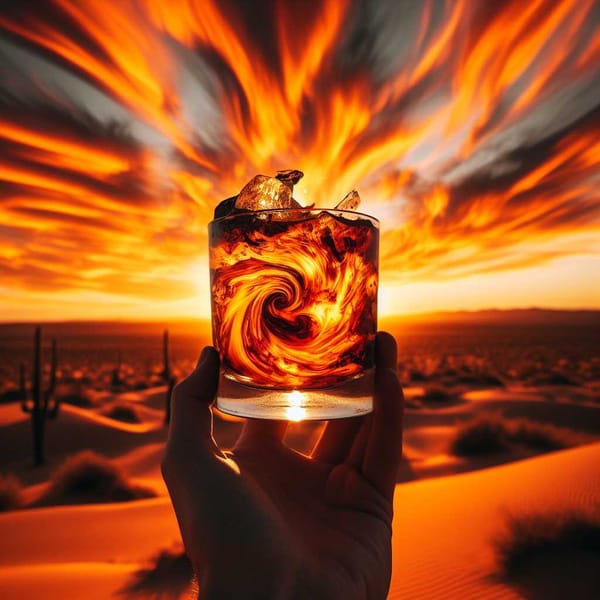 This mezcal-tamarind cocktail awakens the senses, each sip a whispered secret from the heart of the desert.