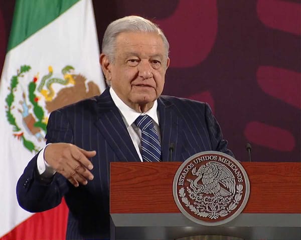 AMLO takes the stage, promising a brighter future for Mexico, one highway and train track at a time.