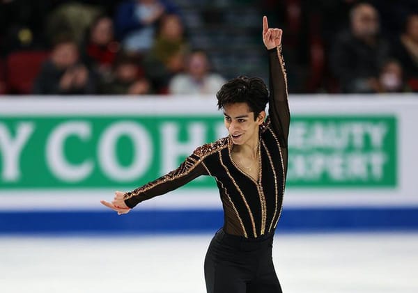 Donovan Carrillo glides with infectious energy during his record-breaking short program.