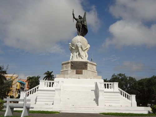Monument to Vasco Nuñez de Balboa.