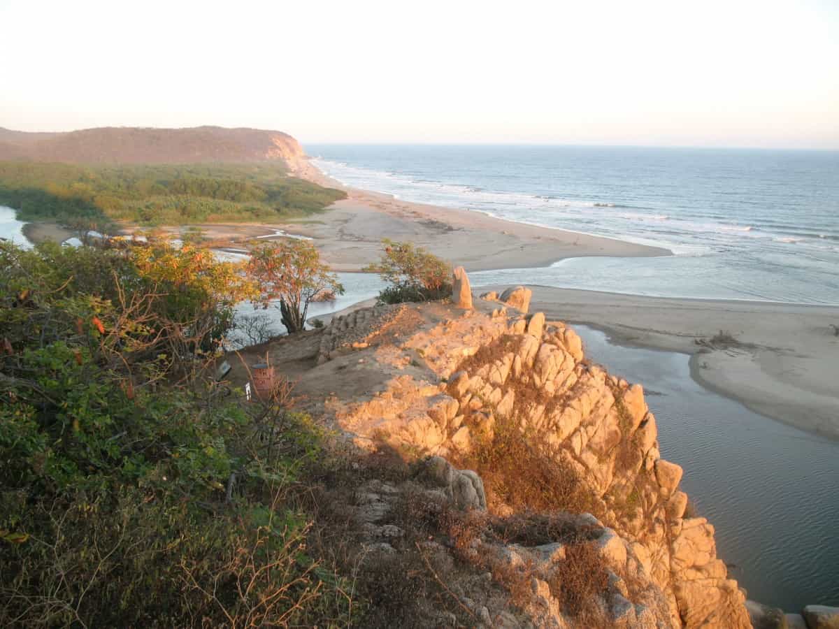 Bocana del Rio Copalita is located on the hills near the cliffs of the Oaxacan coast.