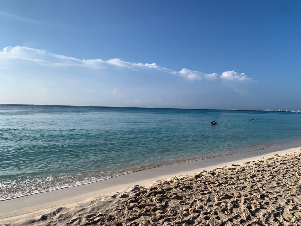 Cancun beaches this morning are clean of seaweed.