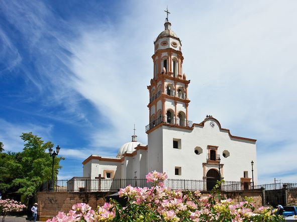 View of the Church of Santa Ursula in Cosala, Sinaloa.