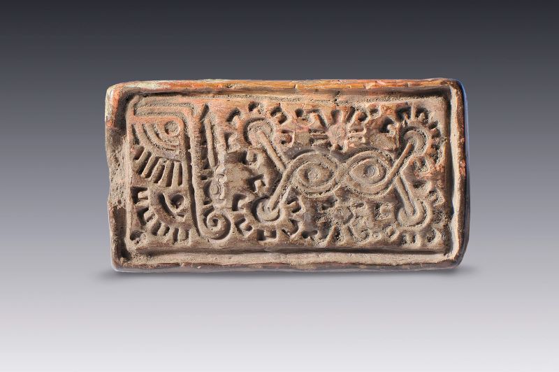 Convex clay seal from Mexico City.