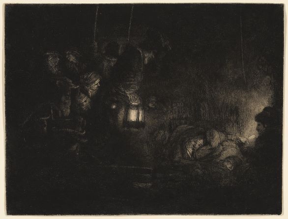 The Adoration of the Shepherds: A Night Piece by Rembrandt.