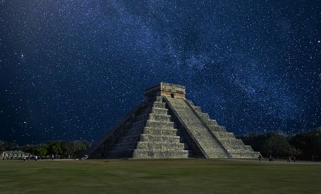 The famous Chichen Itza pyramid in Mexico.
