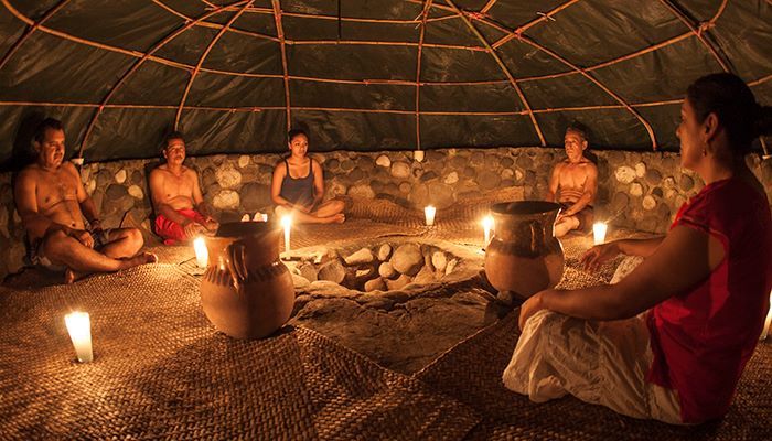 Traditional temazcal spiritual healing from the ancient Americas.