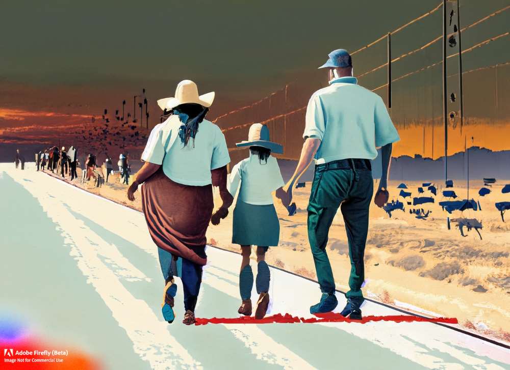 An immigrant family crosses the US-Mexico border in search of a better future.