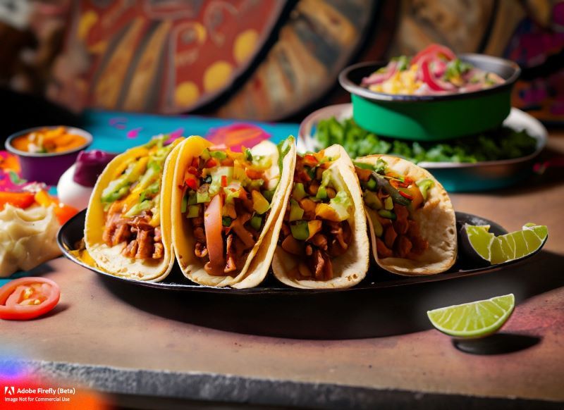 A delicious spread of tacos placeros, with a variety of ingredients to choose from.