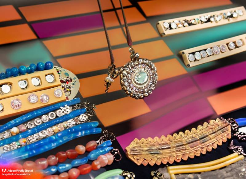 Necklaces and jewelry showcase the timeless beauty of Mexico's lapidary craft.