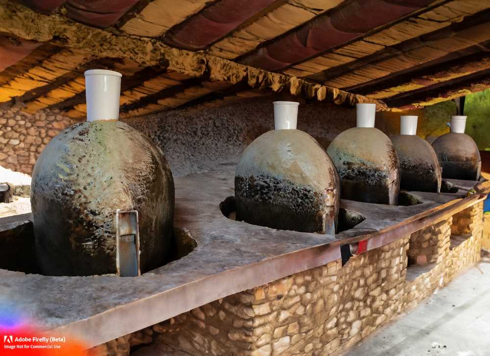 A photo of a mezcal distillery.