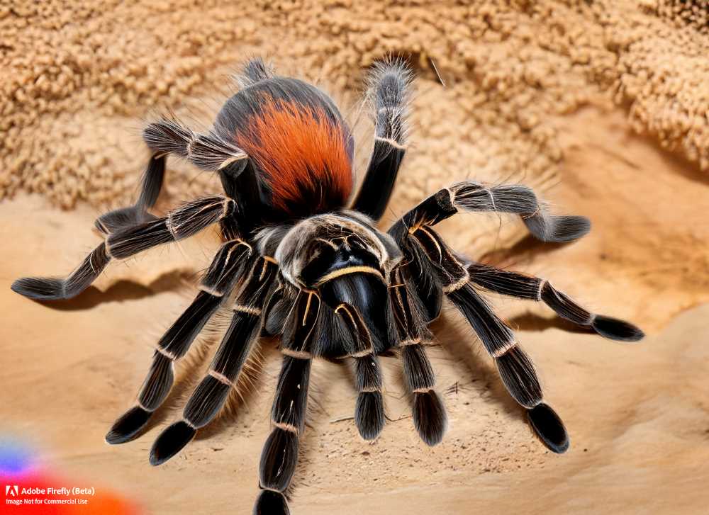 The Mexican Redknee Tarantula - a large and hairy spider found in the deserts and grasslands of Mexico.