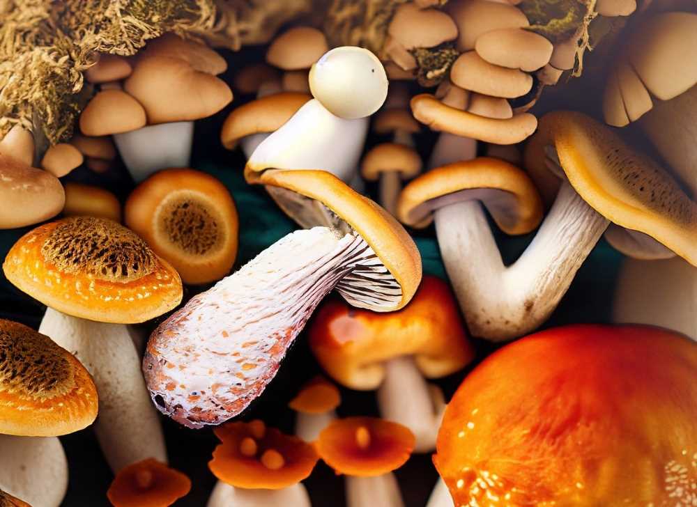Edible mushrooms, each with its distinct flavor and nutritional benefits.