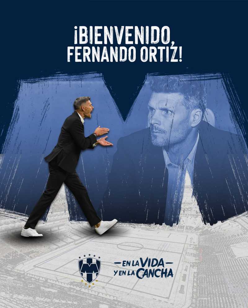 Fernando Ortiz, former player and now Rayados' new coach, ready to lead the team to success.