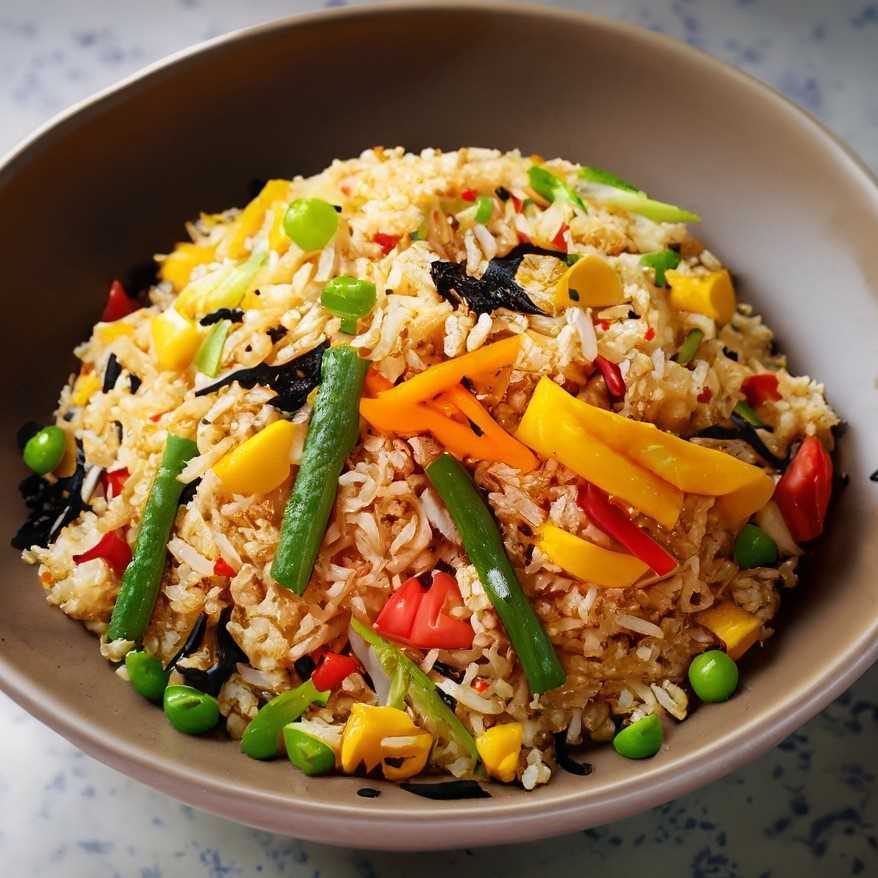 This vegetable-packed fried rice is a feast for the eyes and the taste buds.