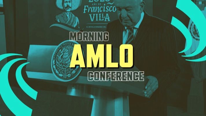 President AMLO passionately addresses the media during the Morning Conference.