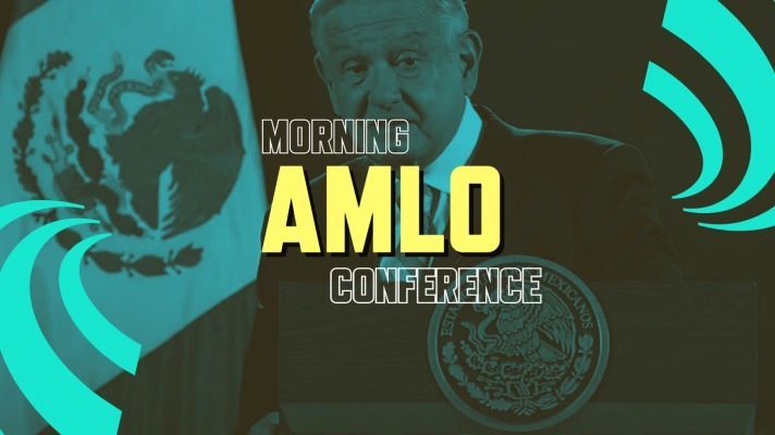 President AMLO addresses the audience, emphasizing his commitment to combating corruption.