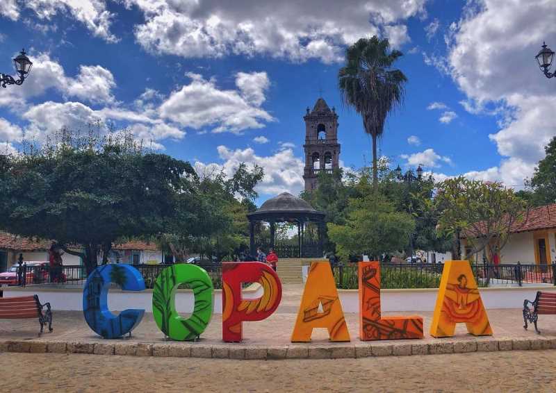 Copala town centre in Sinaloa, Mexico.