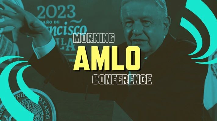 President Andrés Manuel López Obrador advocates for migrant rights during the morning conference.