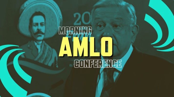 President AMLO addresses the audience, outlining his vision for Mexico's future economic strength.