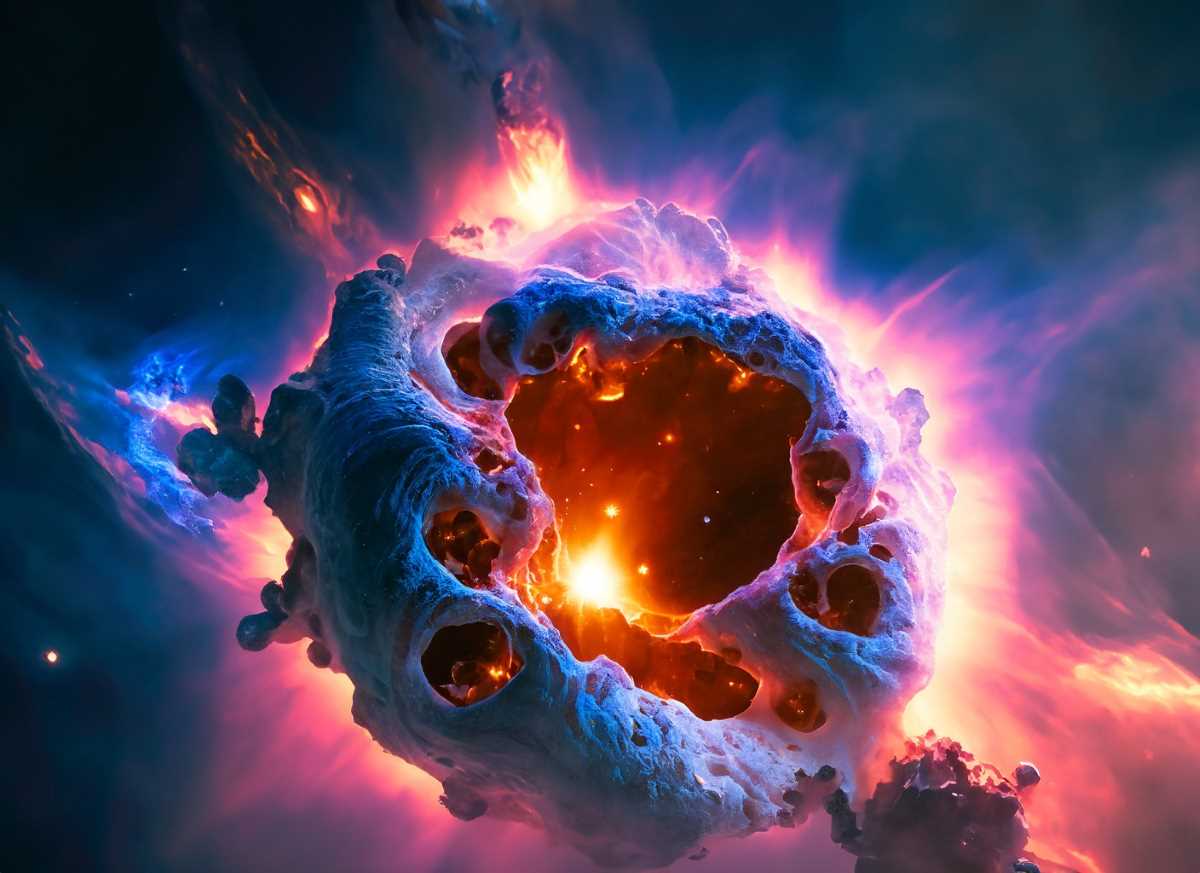 A stunning supernova remnant, a testament to the explosive forces that shape the cosmos.