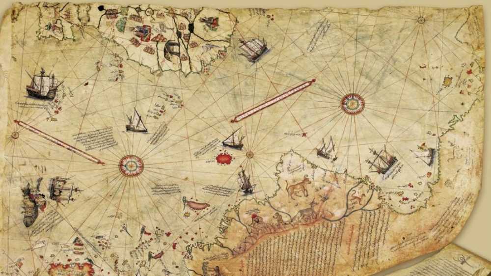 The esteemed Turkish cartographer, Piri Reis, integrated the lost outlines of Columbus’s maps into the inaugural Mappae-Mundi
