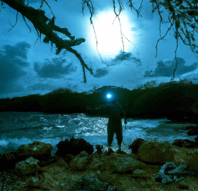 Eerie legends come alive: El Hachero, the island's ghostly axman, roaming Islas Marías by moonlight.