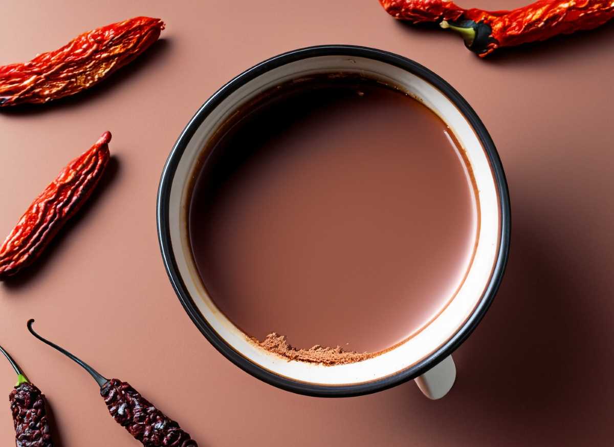 Toasted cocoa meets roasted chili peppers in our cocoa and chili pepper creation.