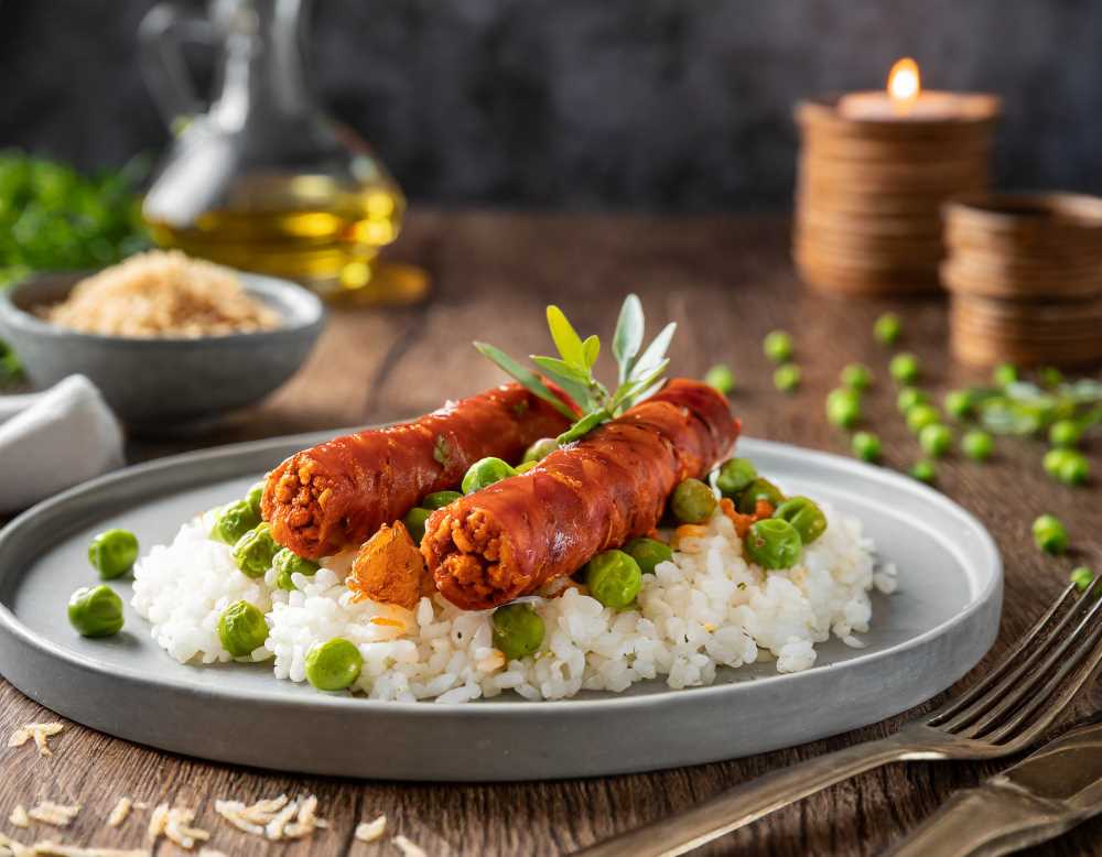 Crispy chorizo adds the perfect kick to our Mexican rice with peas and sausage.
